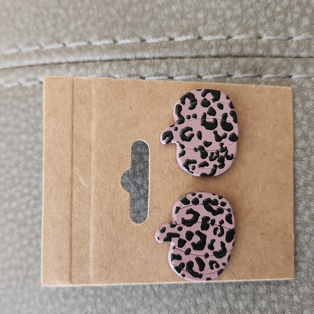 Leopard Pumpkin Earrings New